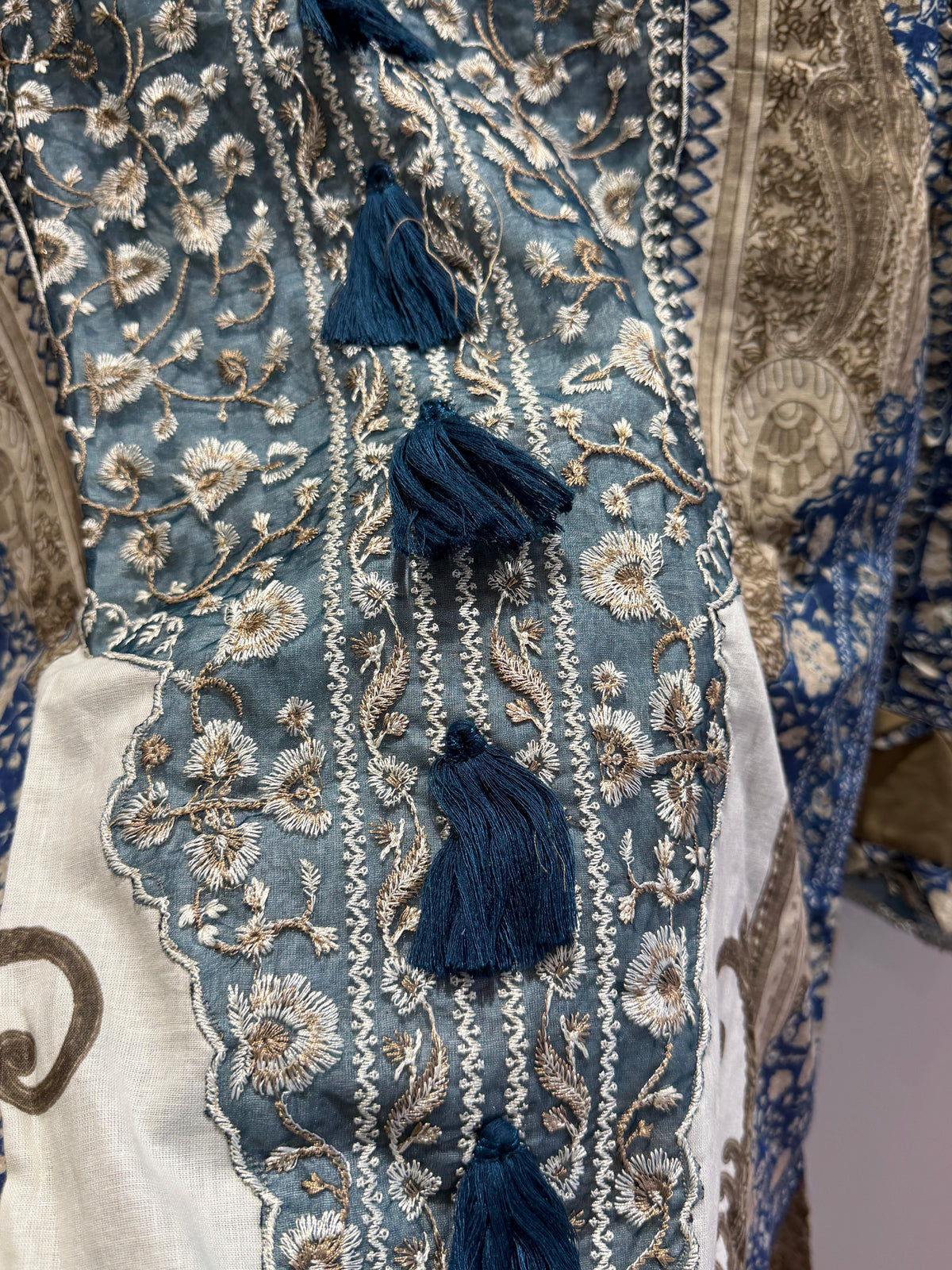 Noor Blue Embroidered Suit Set