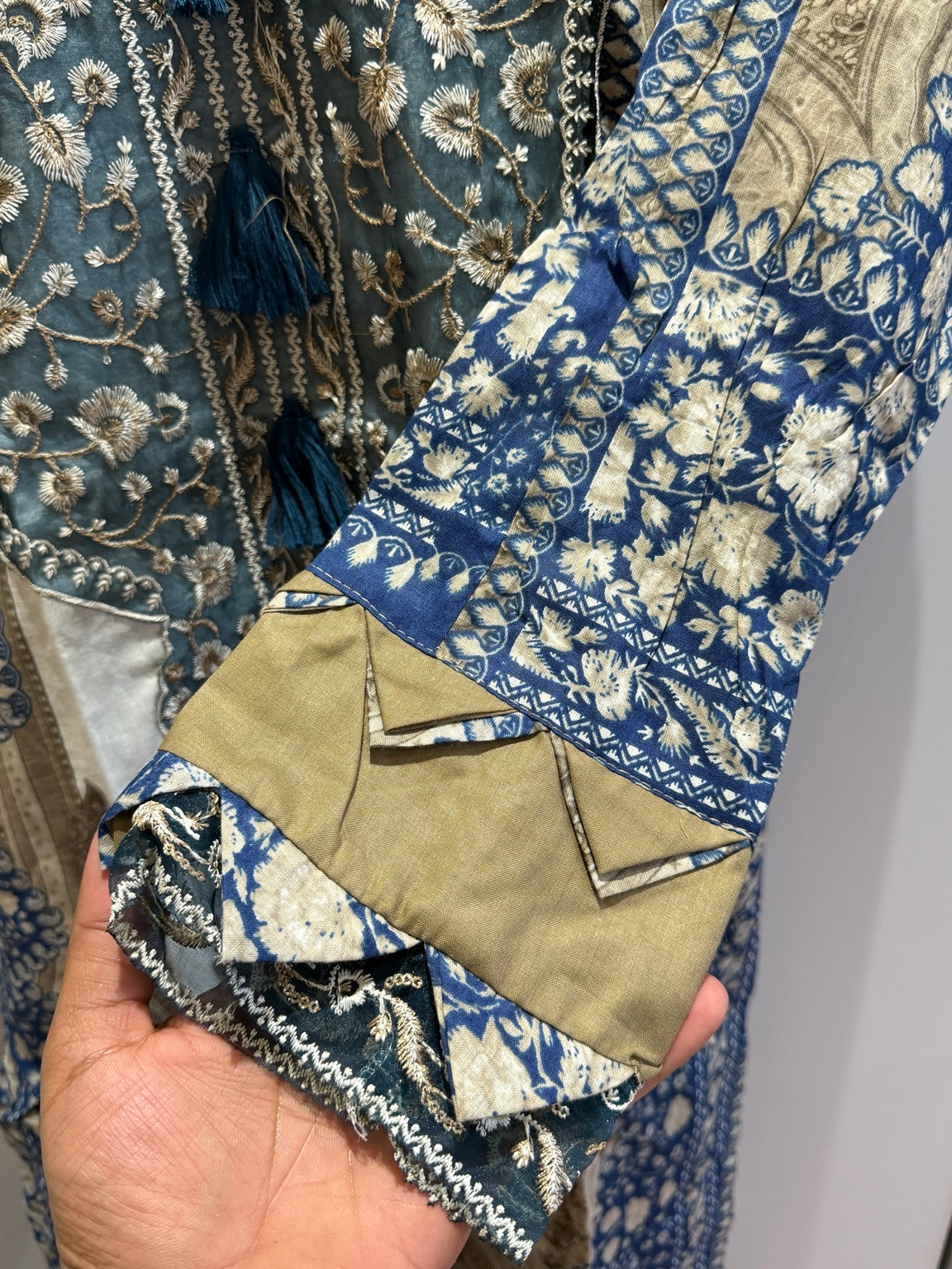 Noor Blue Embroidered Suit Set