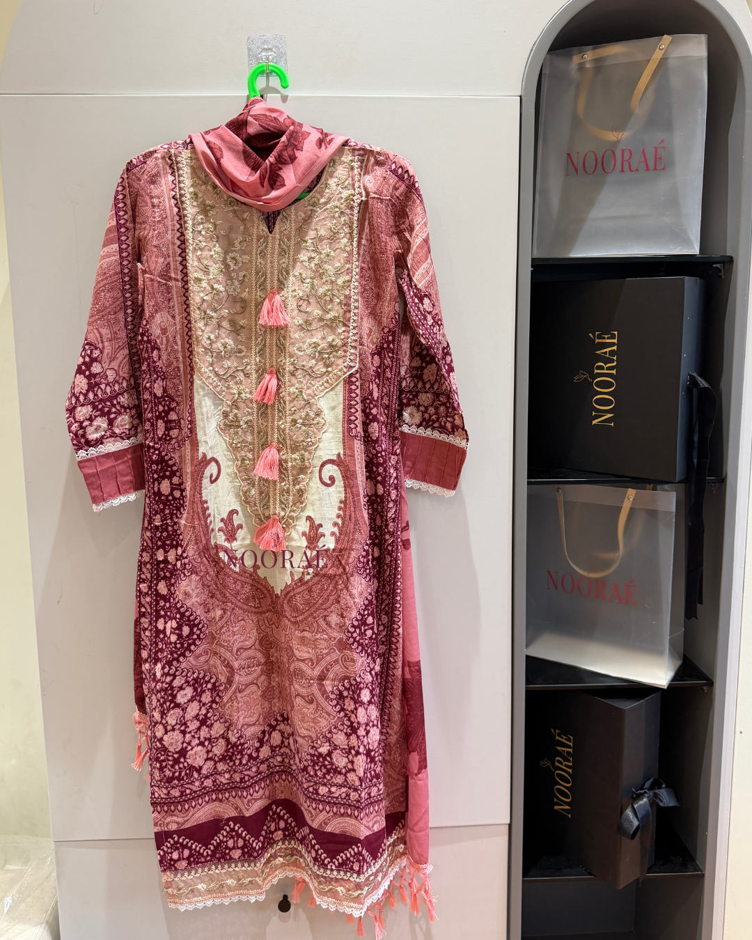 Rosé Bloom Embroidered Suit Set